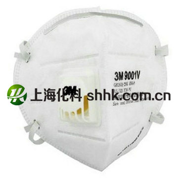 9001V带呼吸阀单片塑封包装颗粒物防口罩（耳戴式）|||3M
