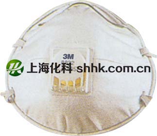 8822带呼吸阀细工业粉尘防护口罩（头戴式) |||3M