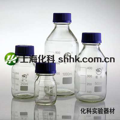 蓝盖丝口试剂瓶，中性玻璃材料，经济型 （蜀玻，中性料）